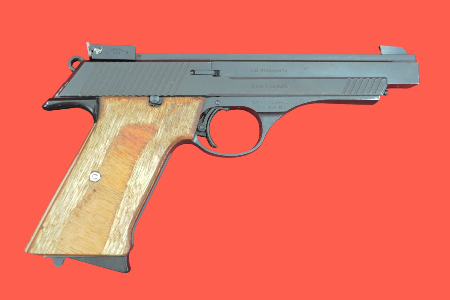Halbautomatische Pistole Erma ESP 85 A .22 LR gebraucht - Seitenansicht rechts