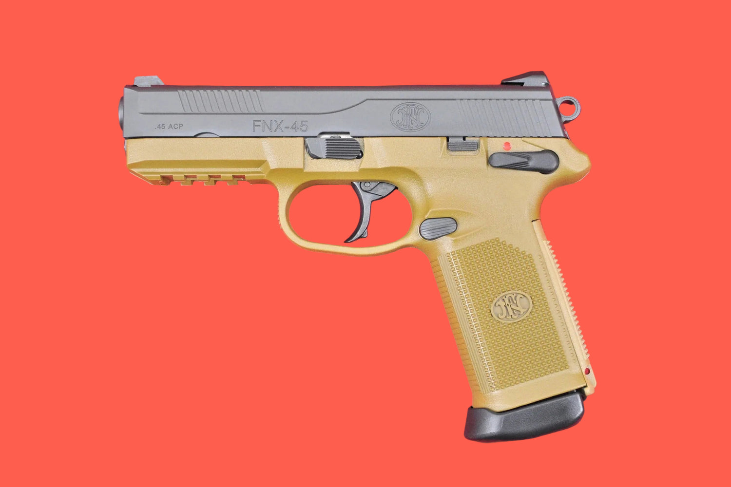 Halbautomatische Pistole FN FNX-45 FDE .45 Auto - Seitenansicht links