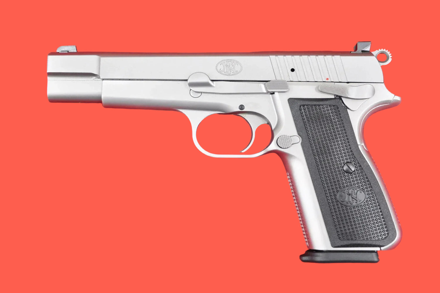 Halbautomatische Pistole FN High Power 9mm Luger Stainless *Neues Modell* - Seitenansicht links