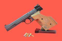 Halbautomatische Pistole Hämmerli 215 .22 LR gebraucht - Seitenansicht/Draufsicht