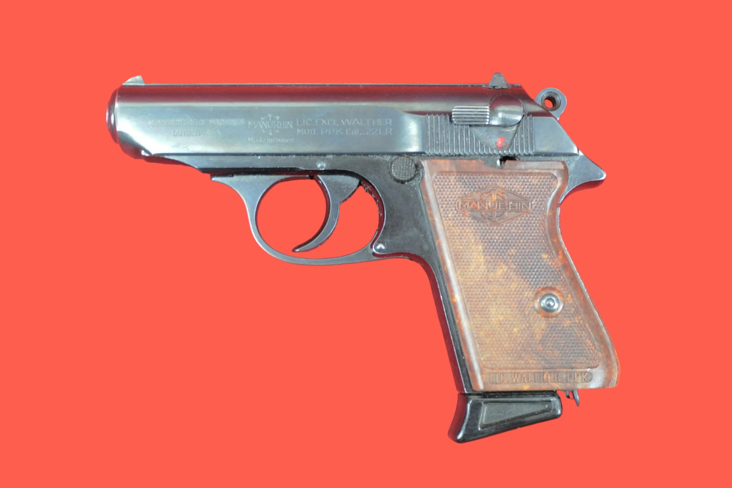 Halbautomatische Pistole Manurhin PPK .22 LR gebraucht - Seitenansicht links