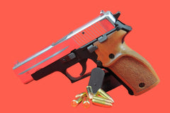 Halbautomatische Pistole Sig Sauer P226 Bicolor 9mm Luger gebraucht - Seitenansicht/Draufsicht
