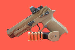 Halbautomatische Pistole Sig Sauer P320 9 mm Luger - Seitenansicht/Draufsicht