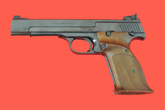 Halbautomatische Pistole Smith & Wesson Mod. 41 .22 LR gebraucht - Seitenansicht links