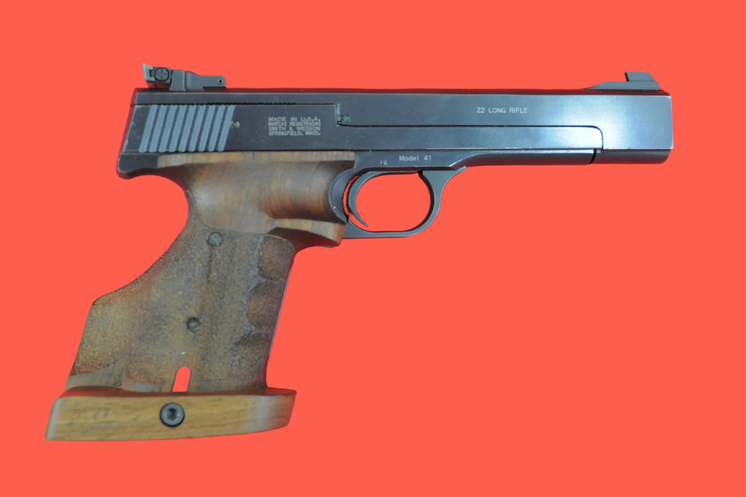 Halbautomatische Pistole Smith & Wesson Mod. 41 .22 LR gebraucht - Seitenansicht rechts
