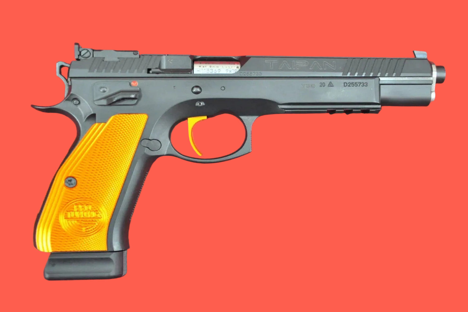 Halbautomatische Pistole Taipan Orange Pro Tuning 9mm Luger - Seitenansicht rechts