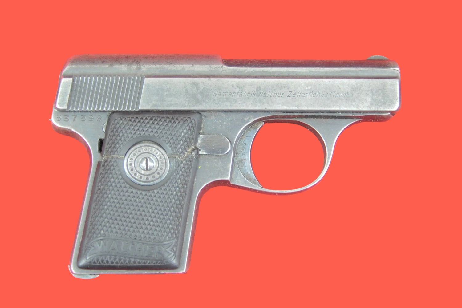 Halbautomatische Pistole Walther Mod. 9 6,35 mm Browning gebraucht - Seitenansicht rechts
