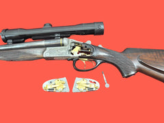 Kombinierte Langwaffe Krieghoff Neptun Primus Drilling 12/70, 6,5x57R gebraucht links nah