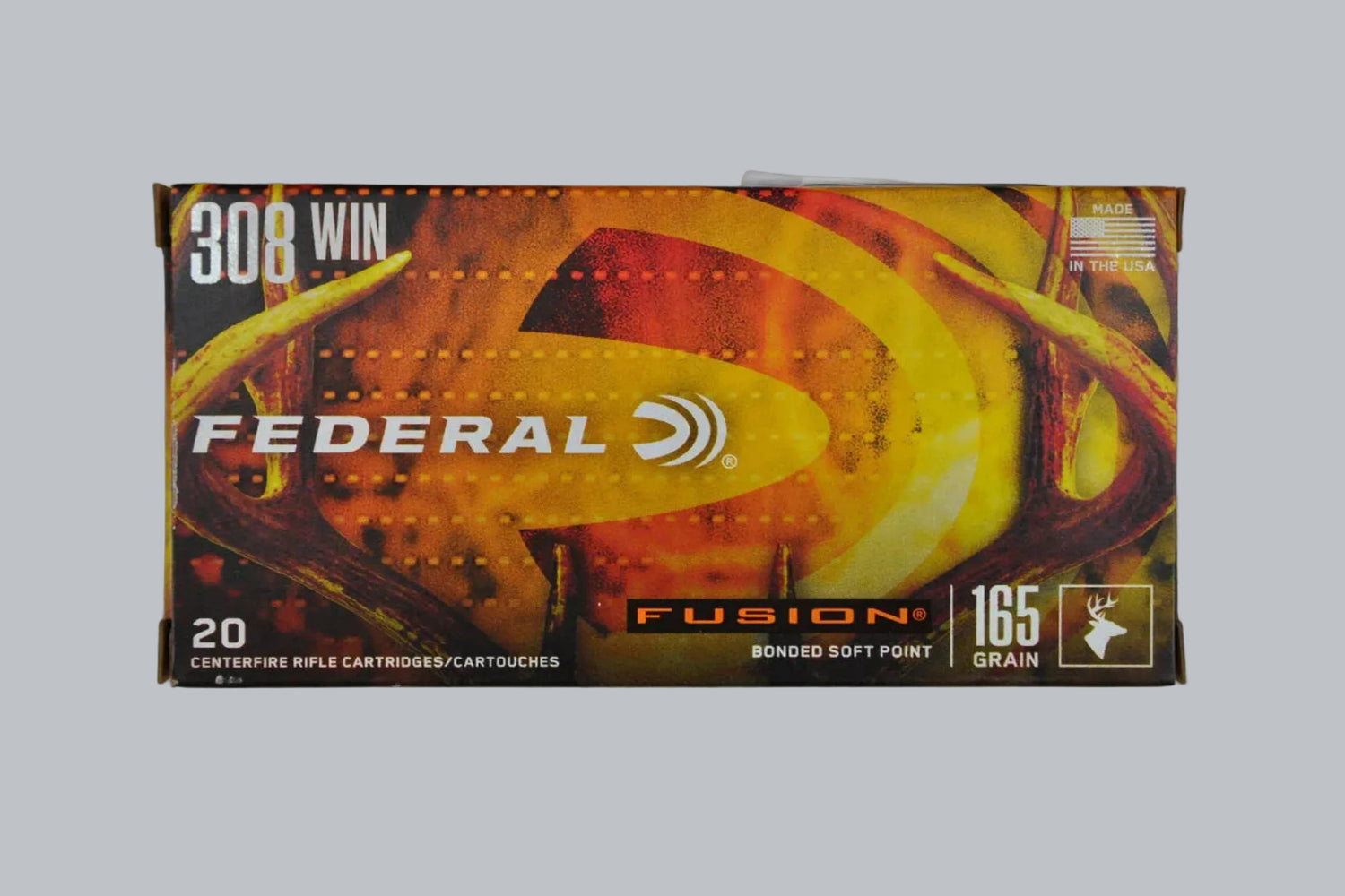 Munition Federal Fusion .308 Win. 165gr Munition, 10,7g/165gr Geschossgewicht, 20 Patronen Inhalt.