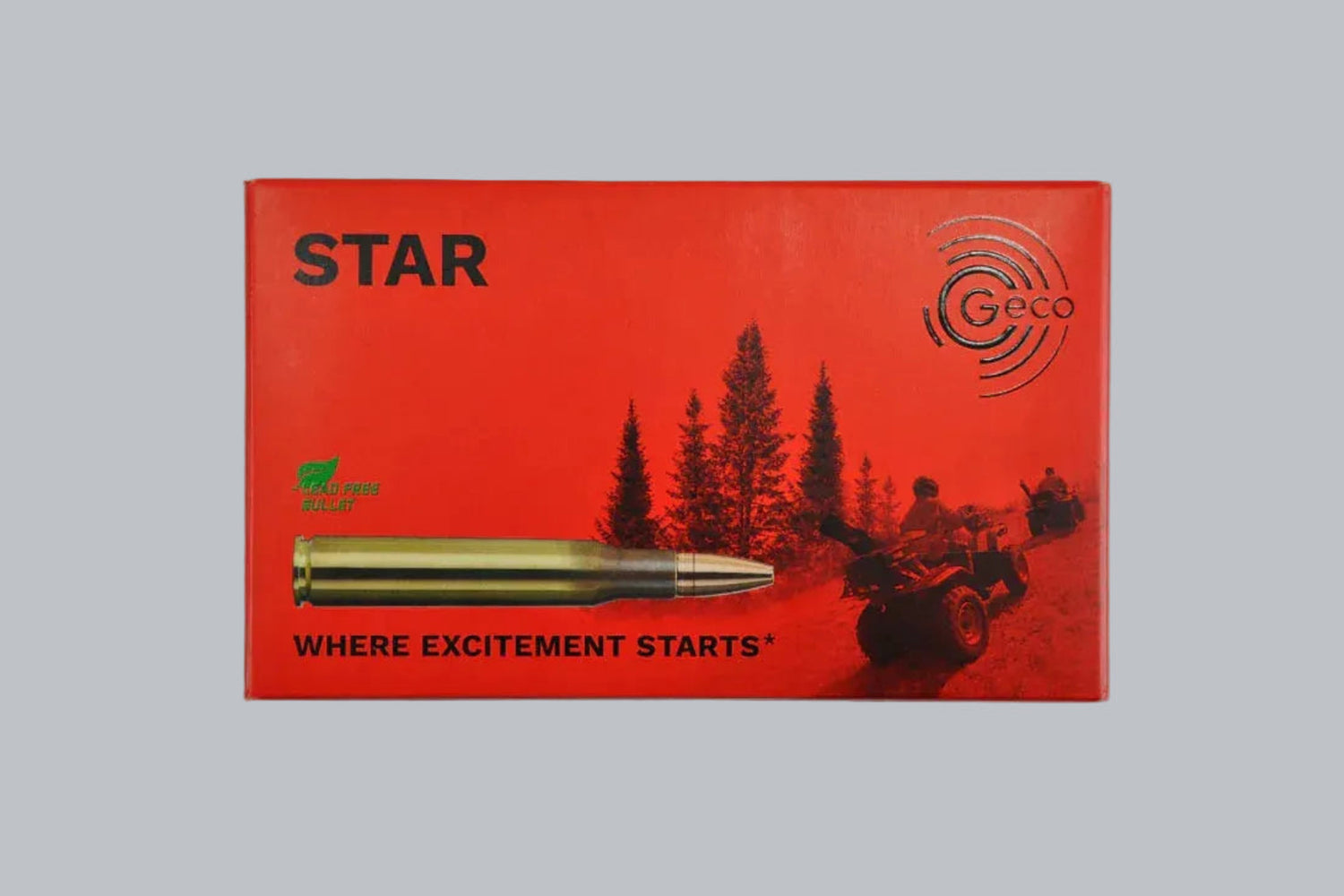 Munition Geco Star .30-06 Spring. 165gr Munition, 10,7g/165gr Geschossgewicht, 20 Patronen Inhalt.