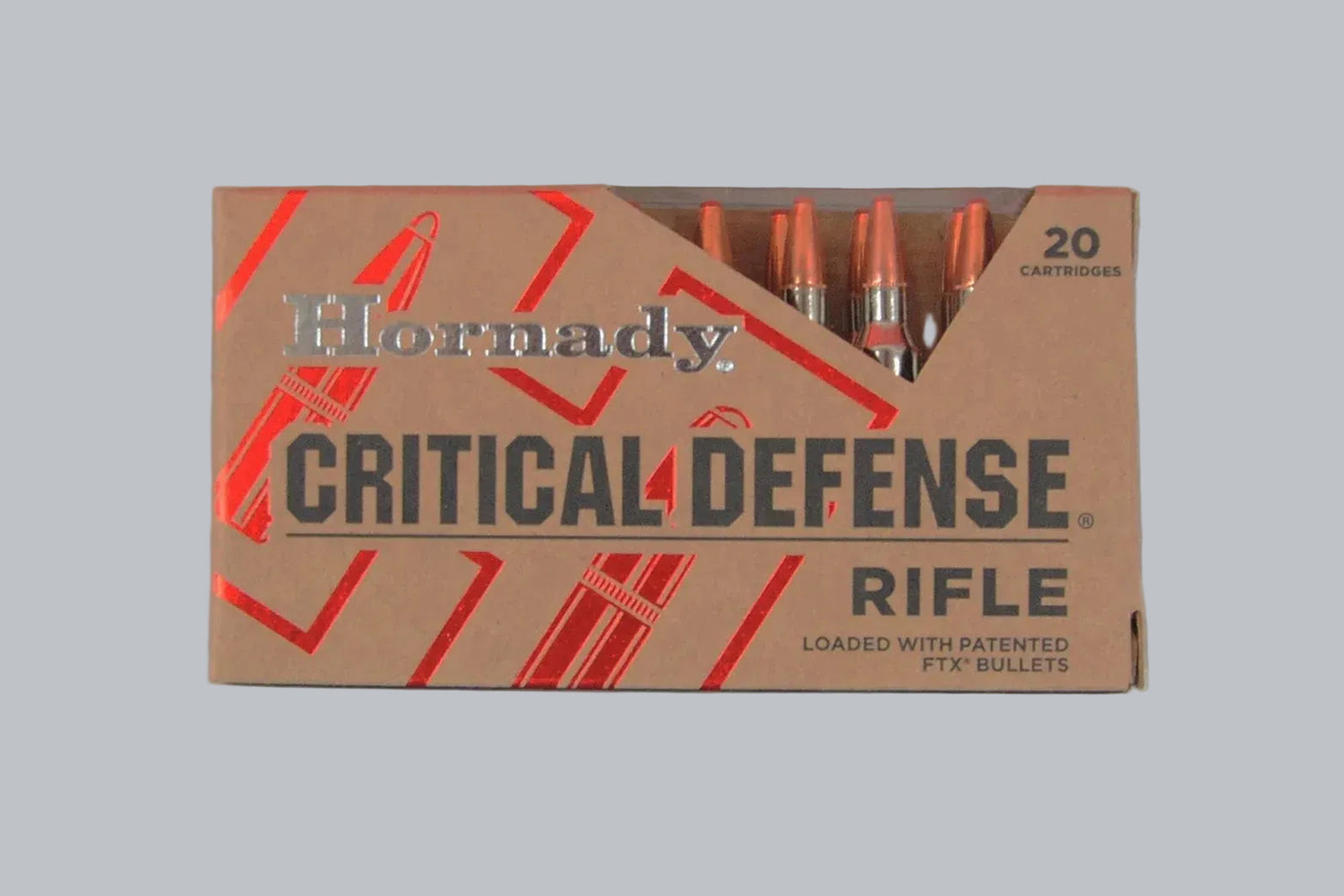 Munition Hornady Critical Defense FTX .223 Remington 73gr Munition, 4,7g/73gr Geschossgewicht, 20 Patronen Inhalt.