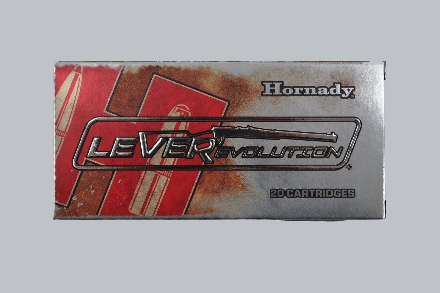 Munition Hornady LEVERevolution FTX .450 Marlin 325gr Munition, 21,1g/325gr Geschossgewicht, 20 Patronen Inhalt.