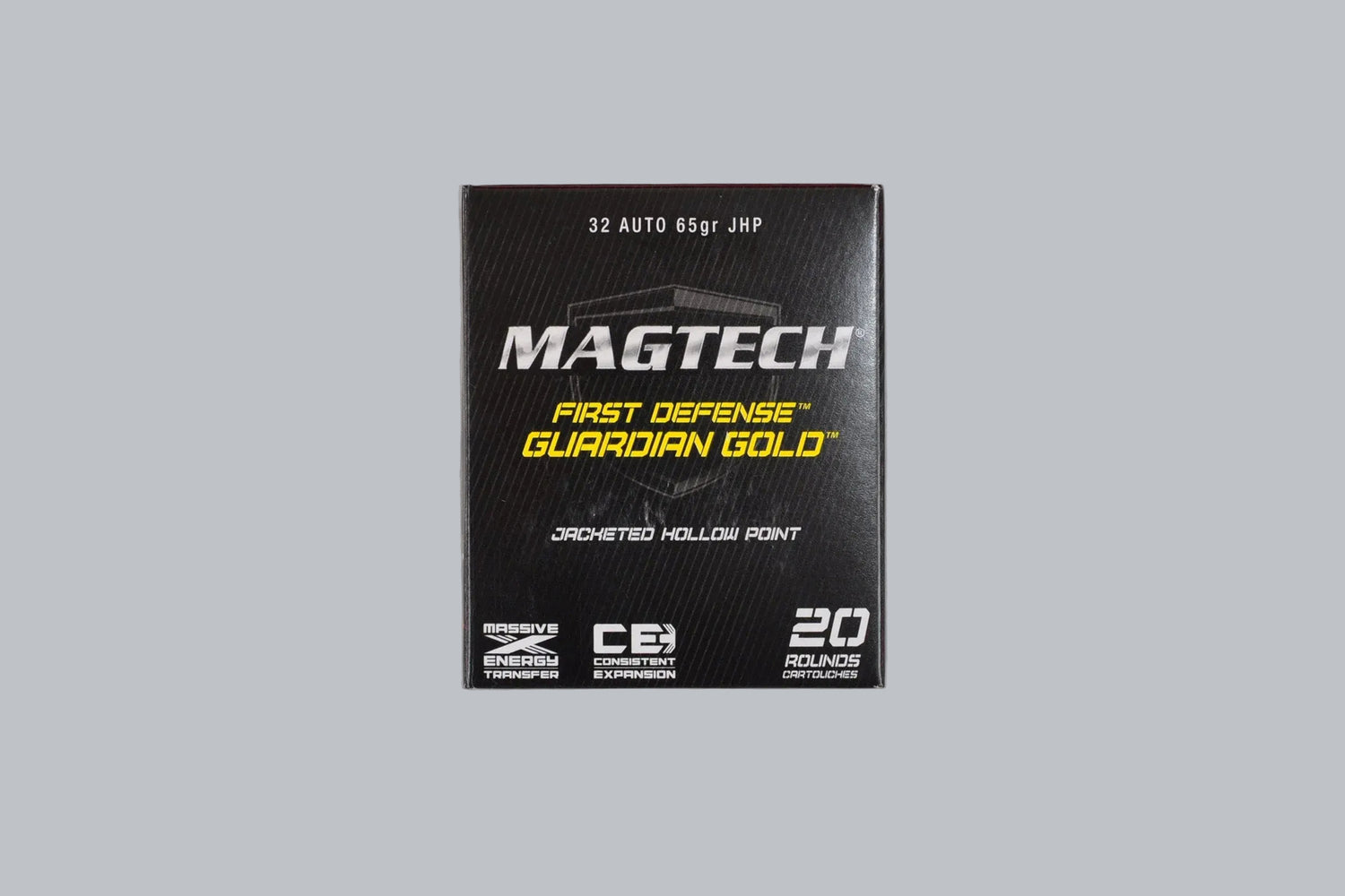 Munition Magtech Guardian Gold 7,65 Browning JHP Munition, 4,2g/65gr Geschossgewicht, 20 Patronen Inhalt.