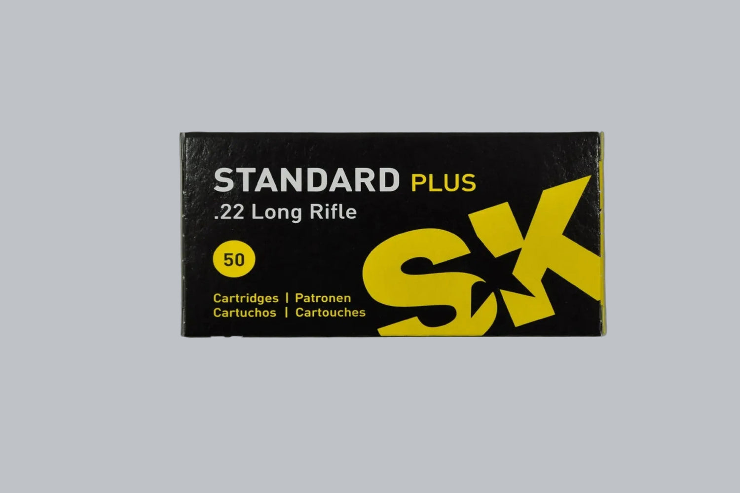 Munition SK Standard Plus .22 lr Munition, 2,6g/40gr Geschossgewicht, 50 Patronen Inhalt.