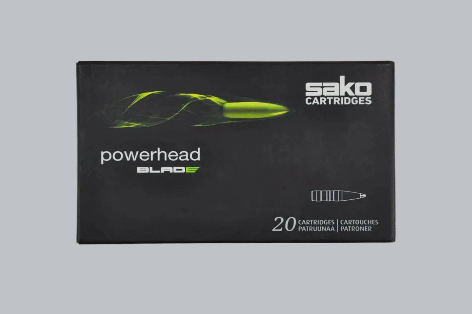 Munition Sako Powerhead Blade 6,5 Creedmoor 120gr Munition, 7,8g/120gr Geschossgewicht, 20 Patronen Inhalt.