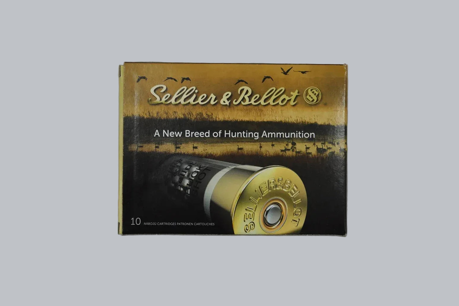 Munition Sellier & Bellot Buck Shot Magnum 12/76 8,4mm 53g Munition, 3,4g/53gr Geschossgewicht, 10 Patronen Inhalt.