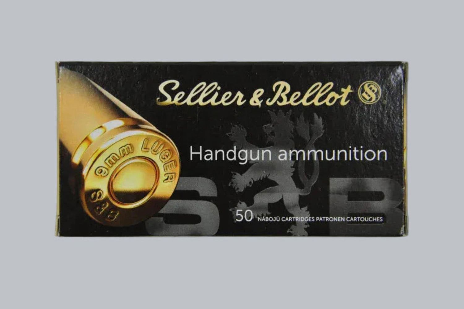 Munition Sellier & Bellot FMJ 9mm Luger 124gr *1000 Stück* Munition, 8,0g/124gr Geschossgewicht, 1000 Patronen Inhalt.