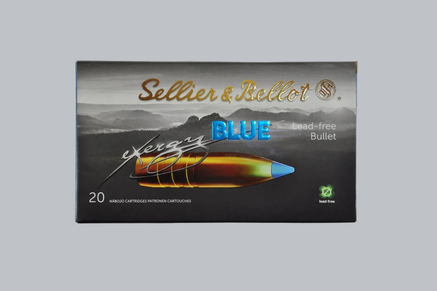 Munition Sellier & Bellot TXRG Blue 7x65 R 150gr Munition, 9,7g/150gr Geschossgewicht, 20 Patronen Inhalt.