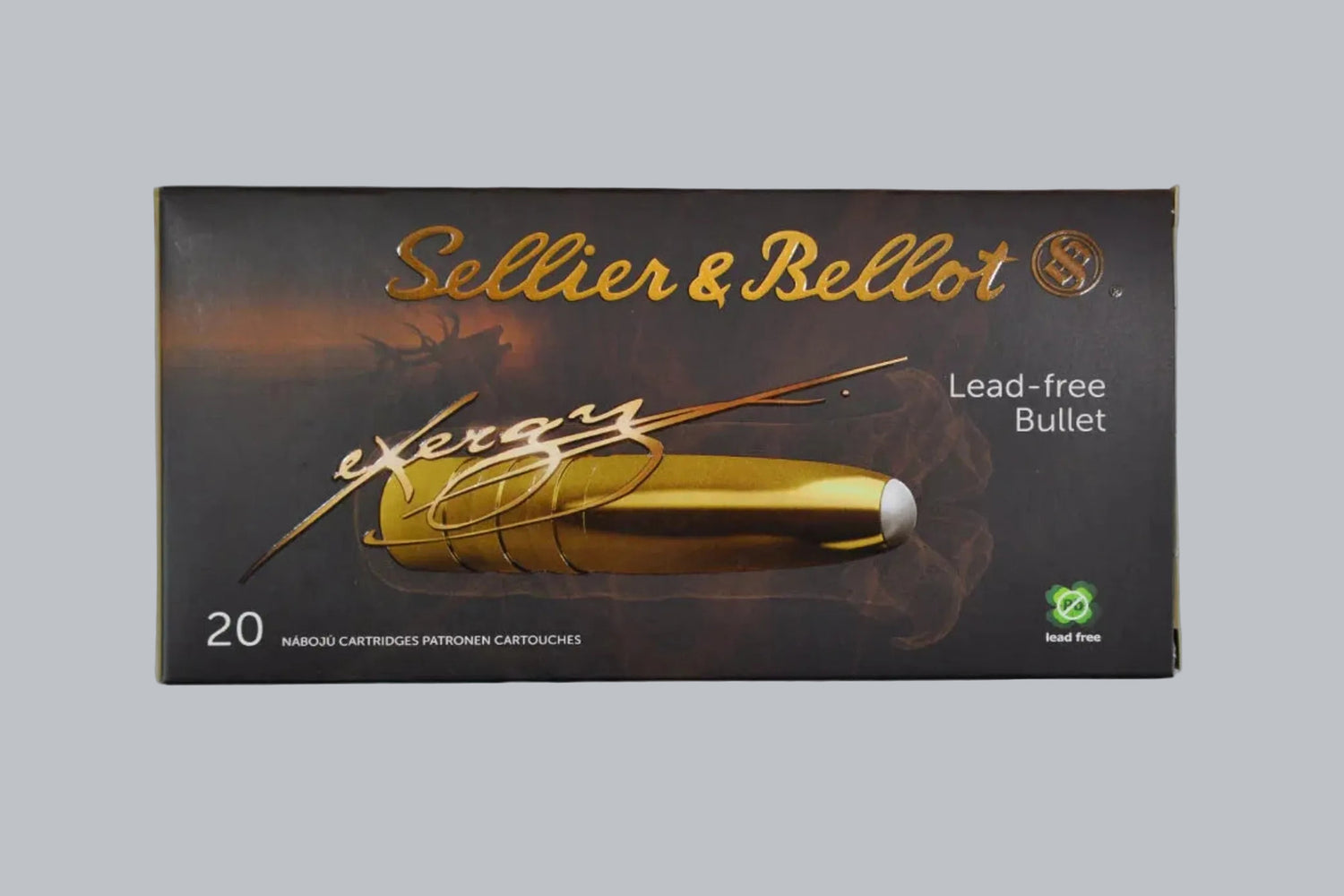 Munition Sellier & Bellot eXergy .30-06 Spring. 180gr Munition, 11,7g/180gr Geschossgewicht, 20 Patronen Inhalt.