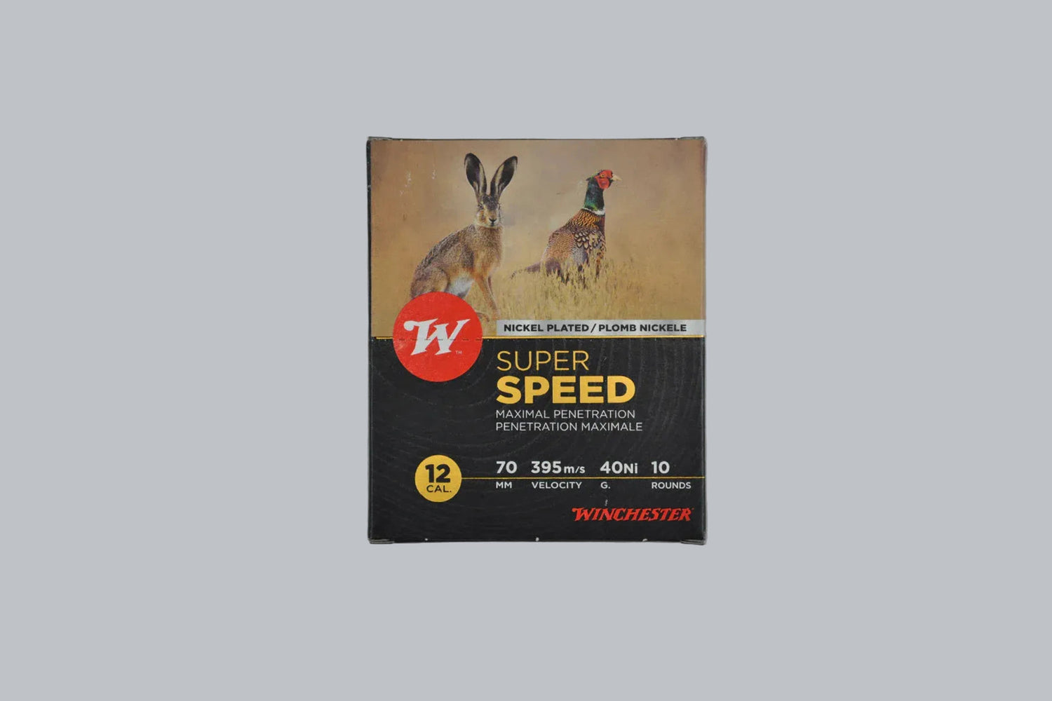 Munition Winchester Super Speed Gen. 2 12/70 40g Munition, 2,6g/40gr Geschossgewicht, 10 Patronen Inhalt.