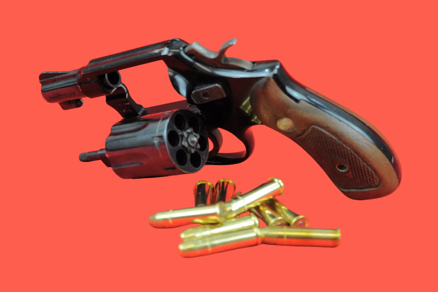 Revolver Smith & Wesson Mod. Airweight .38 Special gebraucht - Seitenansicht/Draufsicht