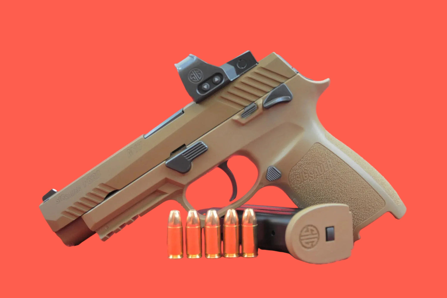 Sig Sauer P320 M17 9mm Luger - Seitenansicht/Draufsicht