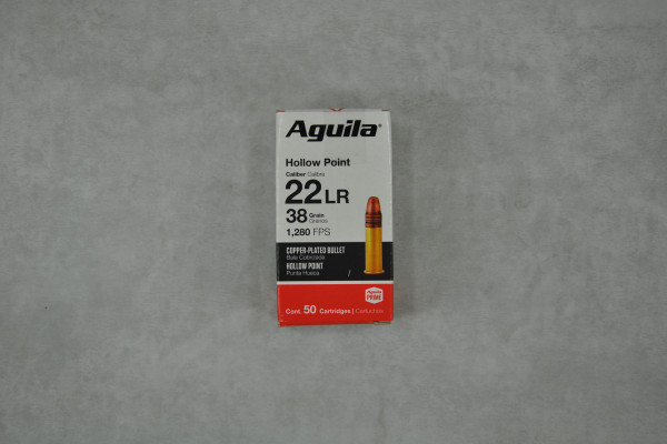 Aguila Hollow Point Copper Plated .22lr 38gr
