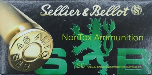 Sellier &amp; Bellot TFMJ NONTOX . 45 ACP 230g