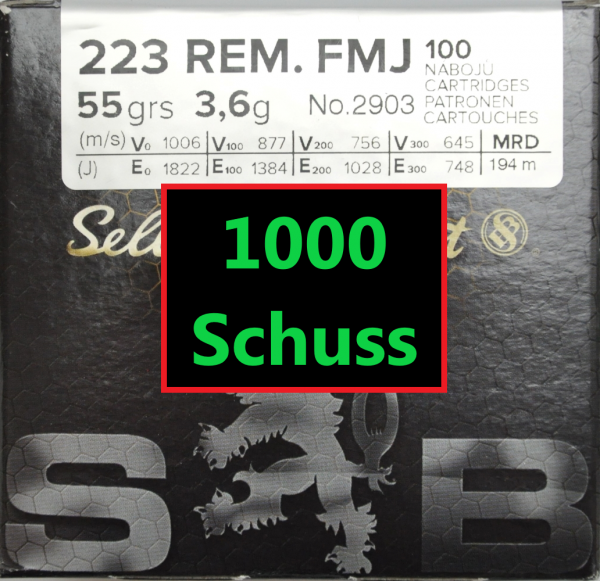 Sellier & Bellot FMJ .223 Rem *1000 Stück*